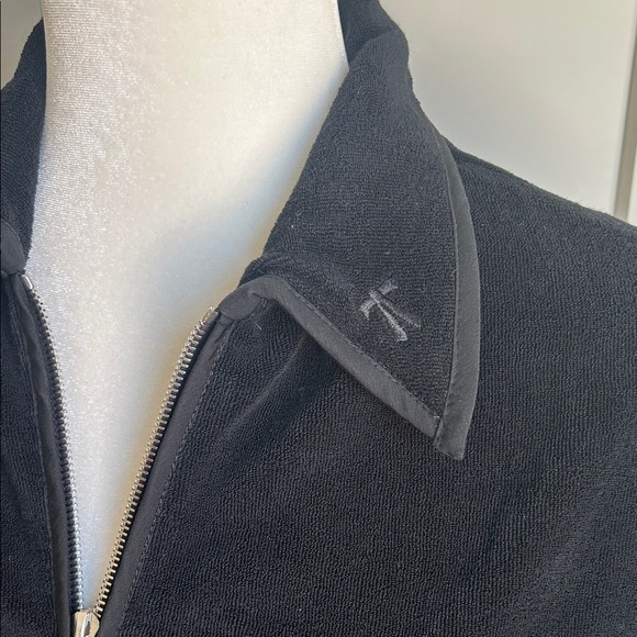 THE PARK Black Terry Cloth Cropped Jacket | S - Picture 6 of 6